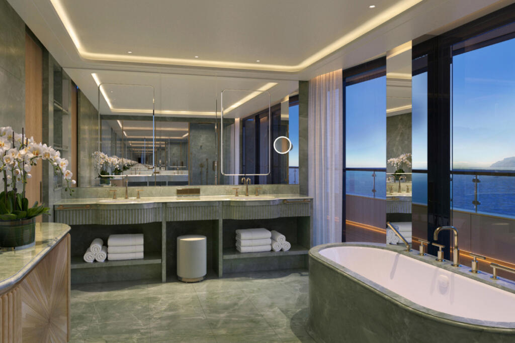 four-seasons-yacht-bathroom-in-a-suite-1-1024x683 O iate de luxo da Four Seasons tem uma piscina de água salgada (e fará escala em Portugal)