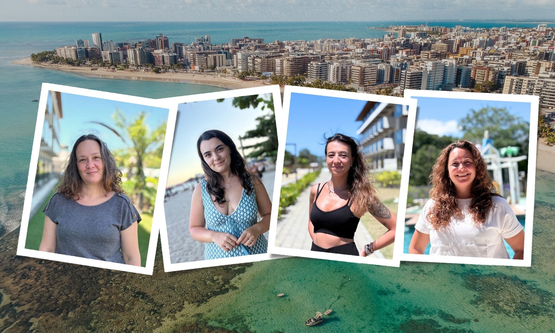 Da esquerda para a direita: Inês Biléu, da Solférias, Carolina Pinheiro, da Stern Travel, Joana Borralho, da Sequência Perfeita, e Andreia Silva, da 365 Viagens.