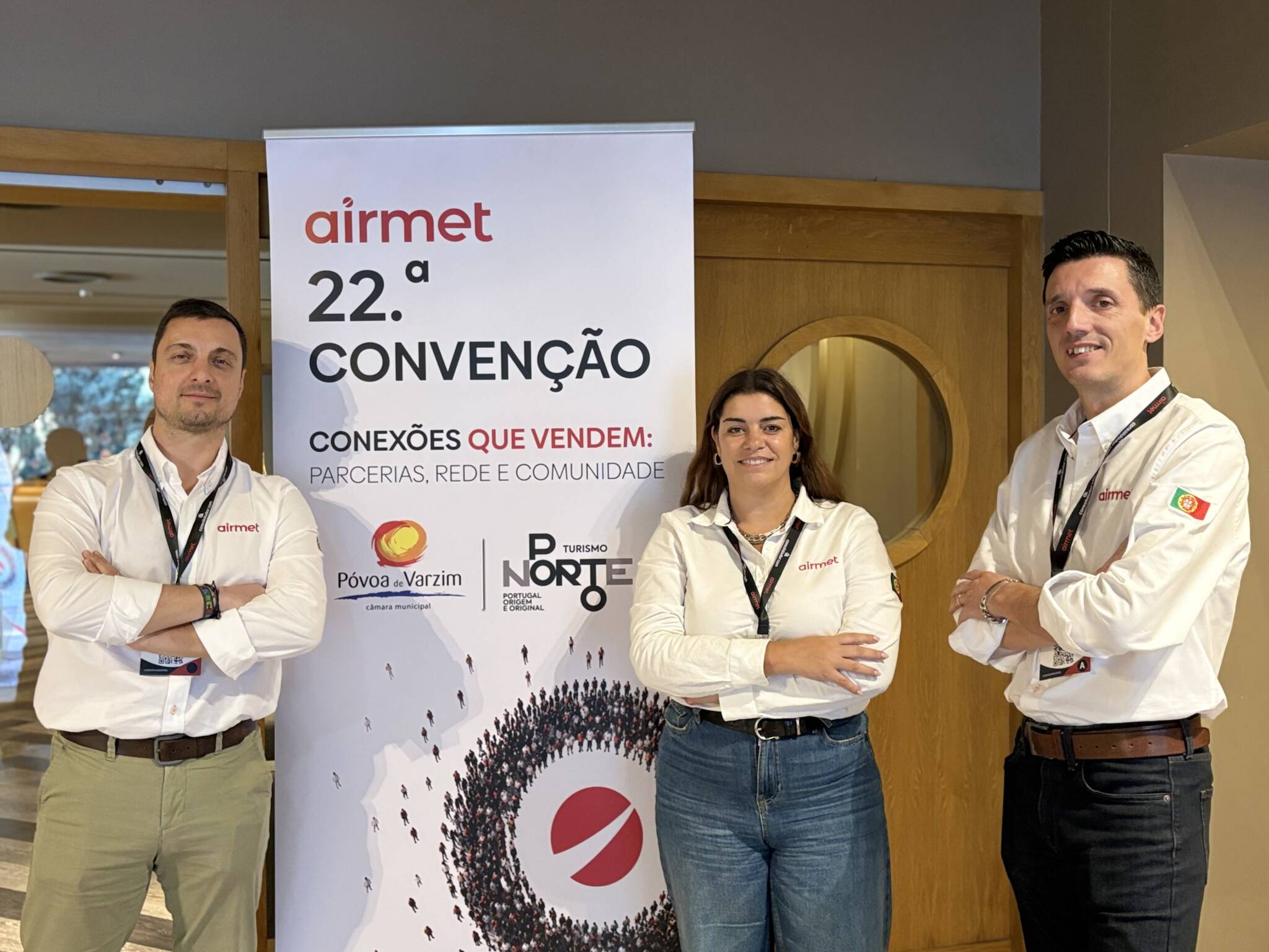 Da esquerda para a direita: Alexandre Pais, diretor de Marketing da Airmet, Susana Fonseca, diretora-geral, e Filipe Machado, diretor operacional.